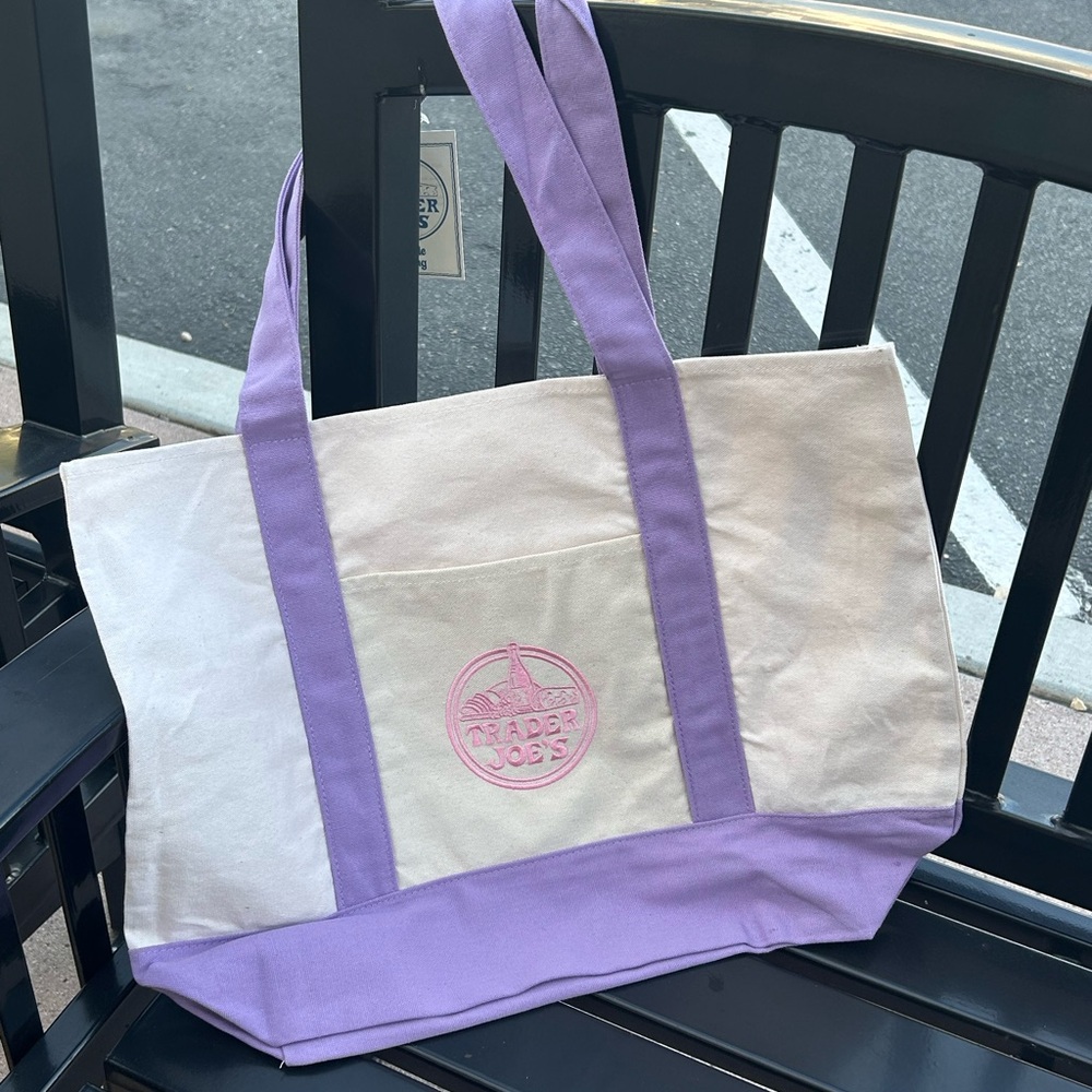 Trader Joe’s large lavender tote